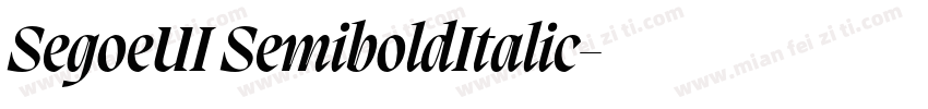 SegoeUI SemiboldItalic字体转换